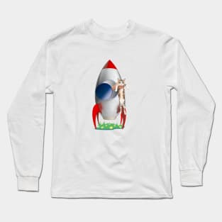 Cats Not Allowed In Rocket (Calico Kitty) Long Sleeve T-Shirt